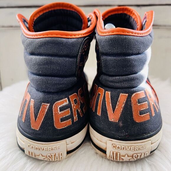 Converse Chuck Taylor All Star Navy Blue & Orange High Top Sneakers Mens 9 Wo 11 - Picture 5 of 8